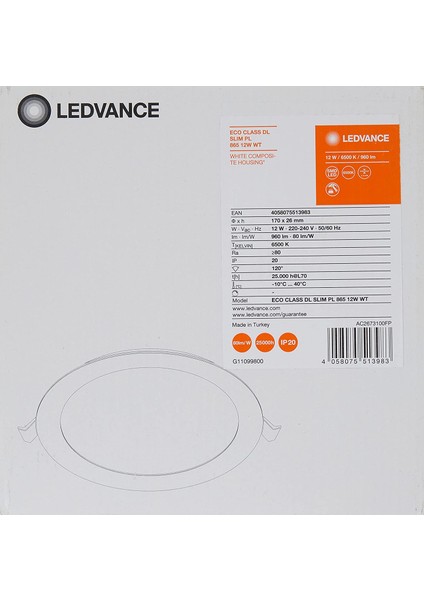 Eco Dl Slım 170 12W865 Wt 10X1 Tr ledv indirimleri