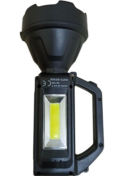 Gold Silver GS230 Şarjlı USB LED El Feneri Kamp Spor Lambası 7 W indirimleri