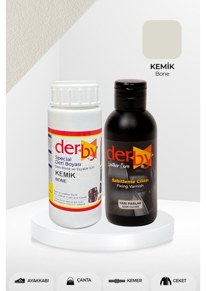 Special Deri Boyası ve Cilası - 2'li Set / Mont - Eşya - Çanta - Cüzdan - Kemer 100 ml - Kartela Renkleri