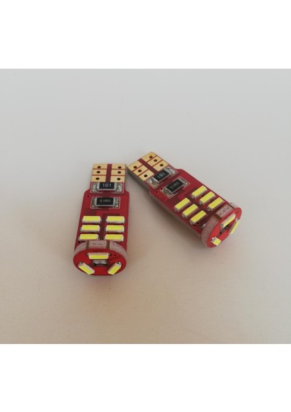 T10 12V 15 Ledli Beyaz Işık Park Led/park Ampulü Canbus Lı Yüksek Işık Kırmızı Taban