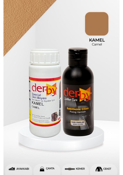 Special Deri Boyası ve Cilası - 2'li Set / Mont - Eşya - Çanta - Cüzdan - Kemer 100 ml - Kartela Renkleri