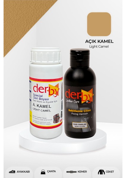Special Deri Boyası ve Cilası - 2'li Set / Mont - Eşya - Çanta - Cüzdan - Kemer 100 ml - Kartela Renkleri