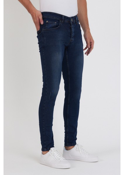 Erkek Jean Skinny Fit Likralı Kahvetintli Tırnaklı fiyatları