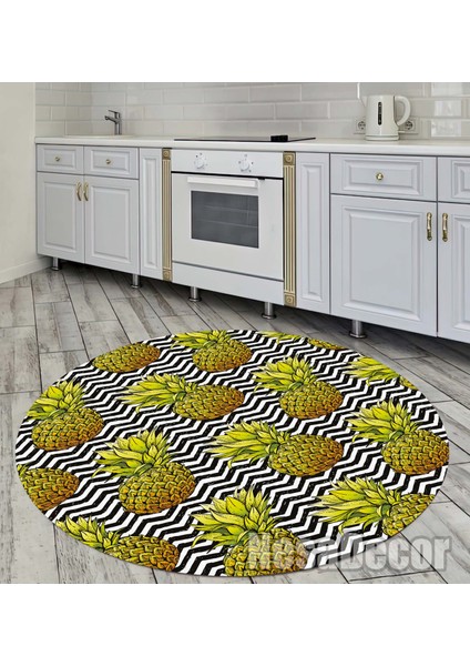 Nesadecor Ananas Desenli Mutfak Halısı Hd Kalite Dijital Baskı Dokuma Taban modelleri