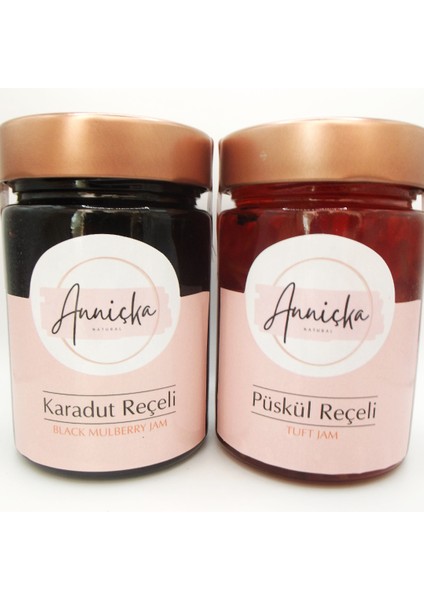 Anniçka Katkısız Koruyucusuz Karadut ve Püskül Reçeli 2X400 gr