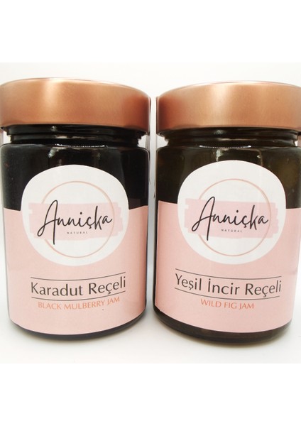 Anniçka Karadut ve Yeşil Incir Reçeli 2X400 gr