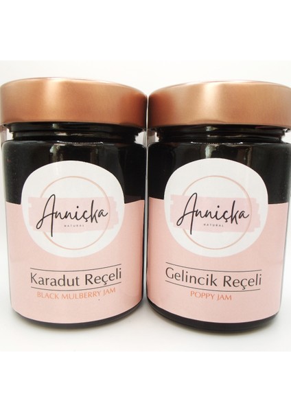 Anniçka Karadut ve Gelincik Reçeli 2X400 gr