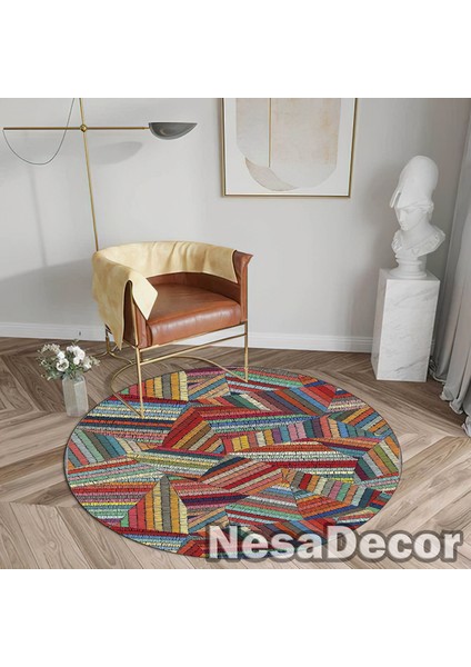 Dijital Baskı Kilim Desenli Şönil Antibakteriyel Salon Halısı Mutfak Halısı Yolluk