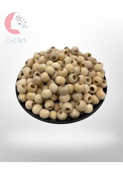 12 mm Ham İşlenmemiş Ahşap Boncuk 100 gr