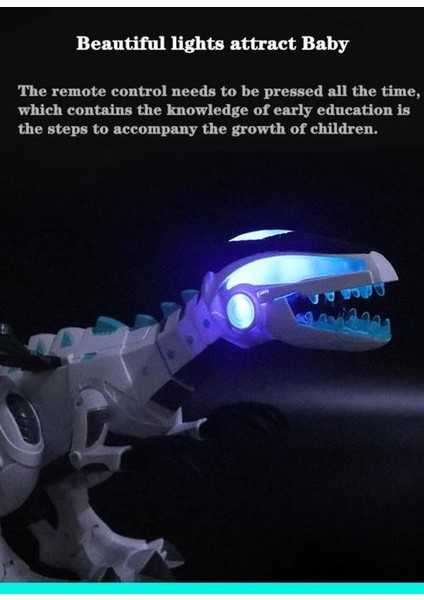 Rc Robot Oyuncak Rc Dinozor Simülasyon Müzik Işıkları(Yurt Dışından)
