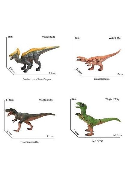 1Takım Katı Dinozor Modeli Demir Kutulu Dinozor Oyuncak (Yurt Dışından)