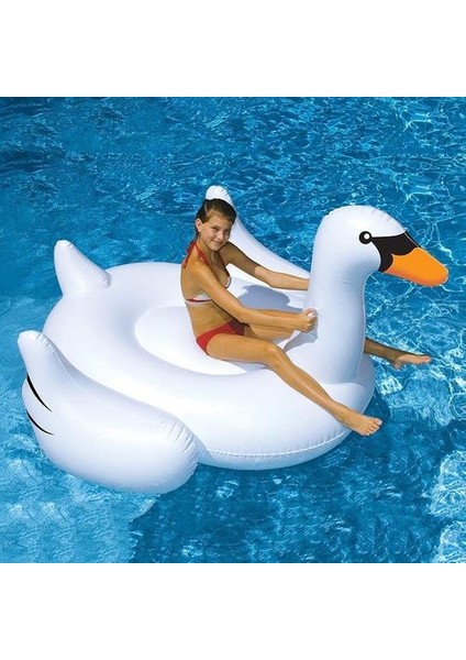 150 cm Beyaz Şişme Swan Havuz Şamandıra (Yurt Dışından)