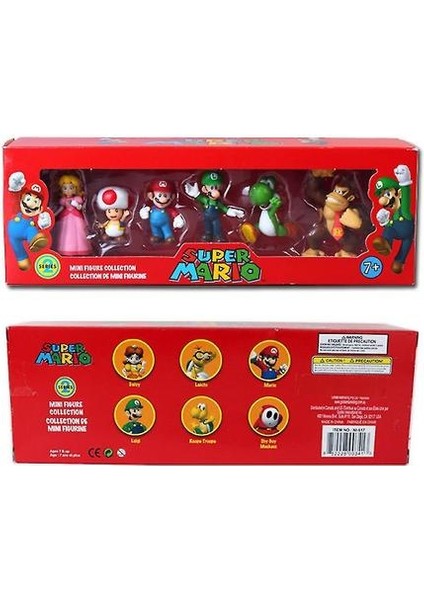 Takım Süper Mario, Luigi, Yoshi, Mantar Eşek Pvc Figure Oyuncaklar(Yurt Dışından)