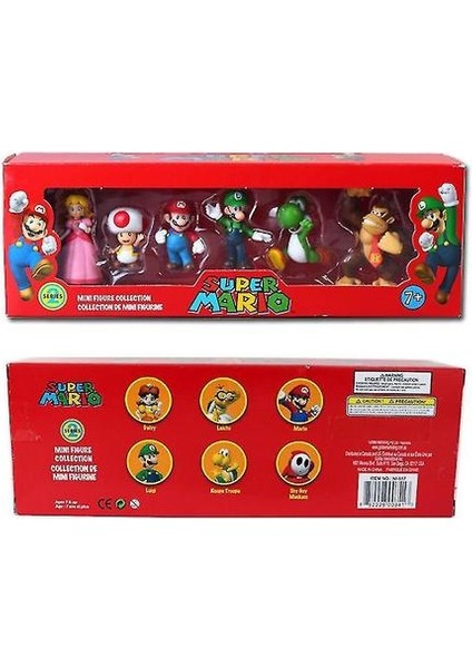 Takım Süper Mario, Luigi, Yoshi, Mantar Eşek Pvc Figure Oyuncaklar(Yurt Dışından)