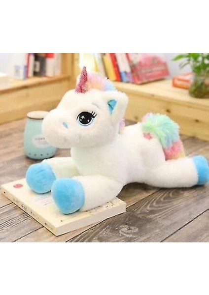 80 cm Peluş Unicorn Oyuncak - Beyaz (Yurt Dışından)