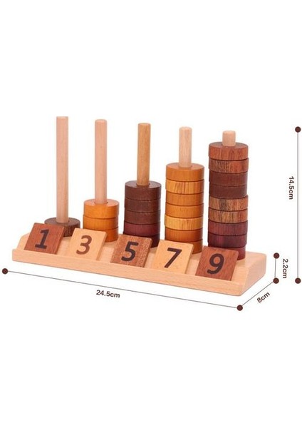 Montessori Bulmaca Ahşap Istifleme Sayma Oyunu (Yurt Dışından)