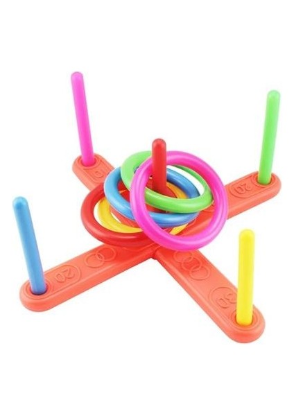 1 Set Hoop Yüzük Toss Quoits Plastik Yüzük Atma Ferrule(Yurt Dışından)