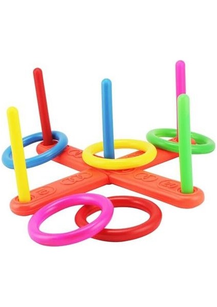 1 Set Hoop Yüzük Toss Quoits Plastik Yüzük Atma Ferrule(Yurt Dışından)