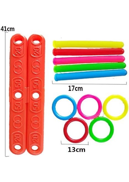 1 Set Hoop Yüzük Toss Quoits Plastik Yüzük Atma Ferrule(Yurt Dışından)