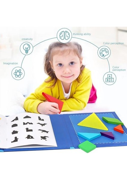 Tangram Bulmaca Çocuk El Sanatları Montessori Eğitici Oyuncaklar (Yurt Dışından)