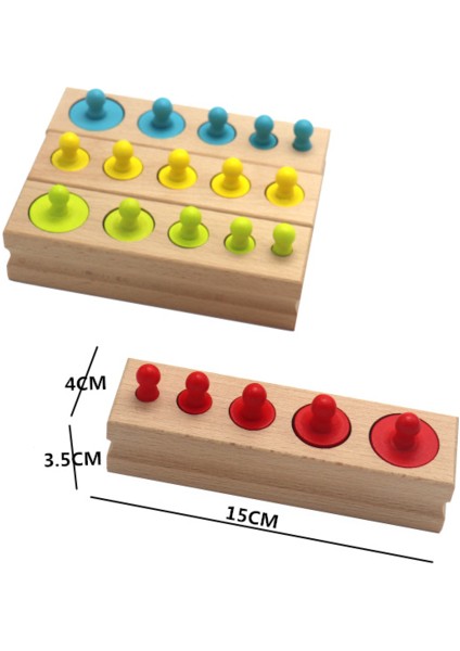 Çocuklar Montessori Silindir Soketi Bulmacalar Oyuncak (Yurt Dışından)