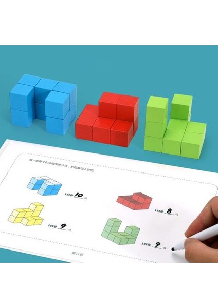 Ahşap Montessori Oyuncaklar 3D Bulmacalar Geometrik Şekil (Yurt Dışından)