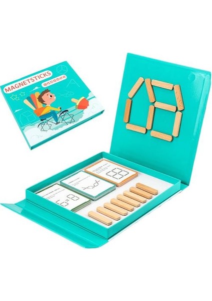 3D Manyetik Bulmaca Yapboz Ahşap Sopa Düşünme Eğitim(Yurt Dışından)