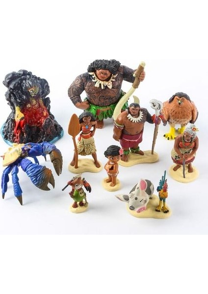 10 Adet Moana Figure Oyuncak Bebekler Çocuklar (Yurt Dışından)