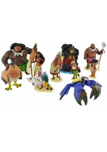 10 Adet Moana Figure Oyuncak Bebekler Çocuklar (Yurt Dışından)