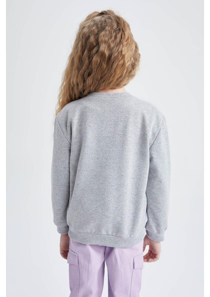 Kız Çocuk Bisiklet Yaka Sweatshirt Z1964A622WN fırsatları