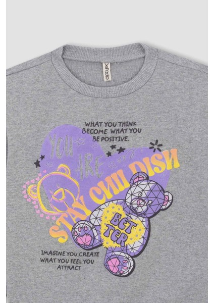 Kız Çocuk Bisiklet Yaka Sweatshirt Z1964A622WN