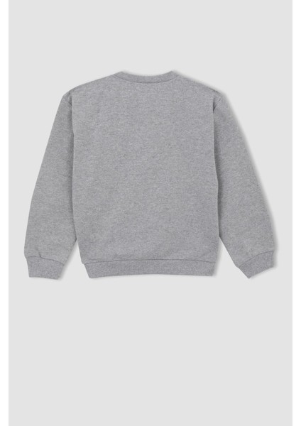 Kız Çocuk Bisiklet Yaka Sweatshirt Z1964A622WN