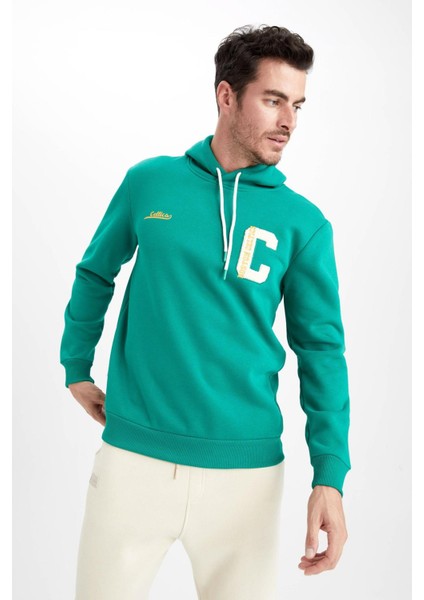 DeFactoFit NBA Boston Celtics Standart Fit Kapüşonlu Sürdürülebilir Sweatshirt Y7320AZ22WN