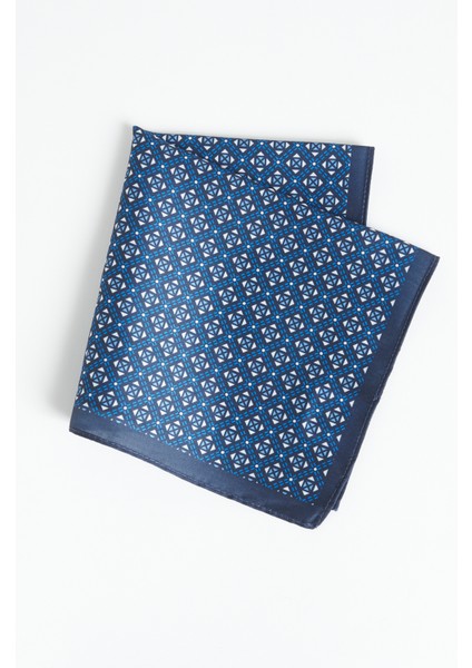 ALTINYILDIZ CLASSICS Erkek Lacivert-gri Desenli Mendil