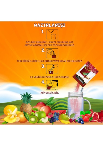 Kayısı Aromalı Soğuk Toz İçecek 24x9gr