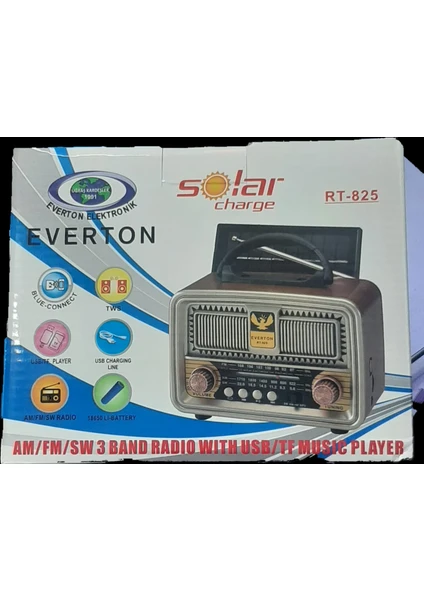 RT-825 Bluetooth-USB-Sd-Fm Kumandalı Nostaljik Radyo