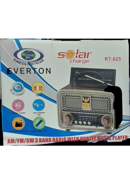 RT-825 Bluetooth-USB-Sd-Fm Kumandalı Nostaljik Radyo