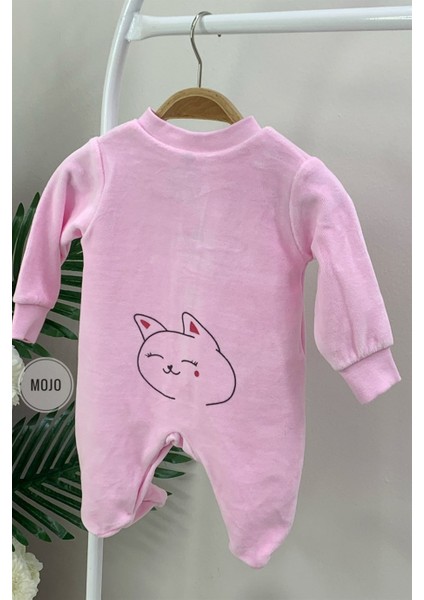 Kız Bebek Pink Cats Kadife Patikli Tulum 7154 Pembe modelleri
