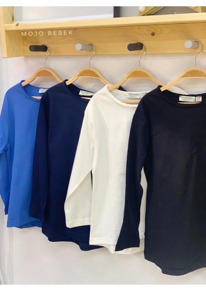 Erkek Çocuk Lazer Kesim Basic T-Shirt 0360 Lacivert