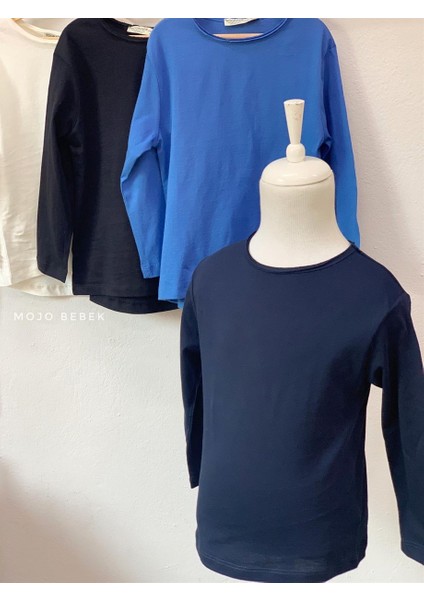 Erkek Çocuk Lazer Kesim Basic T-Shirt 0360 Lacivert fiyatları