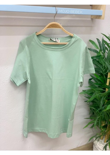 Çocuk Basic Kısa Kol T-Shirt 5203 Mint