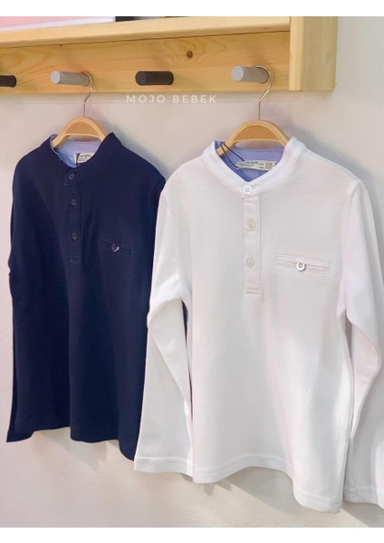 Erkek Çocuk Hakim Yaka Lacoste T-Shirt 0119 Lacivert