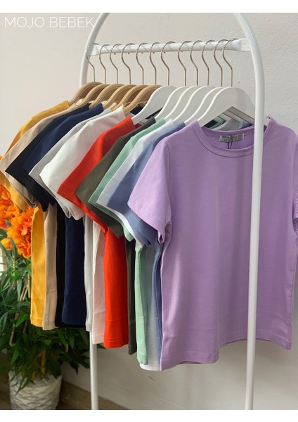 Unisex Çocuk Basic Kısa Kol T-shirt 5203 İndigo fırsatları