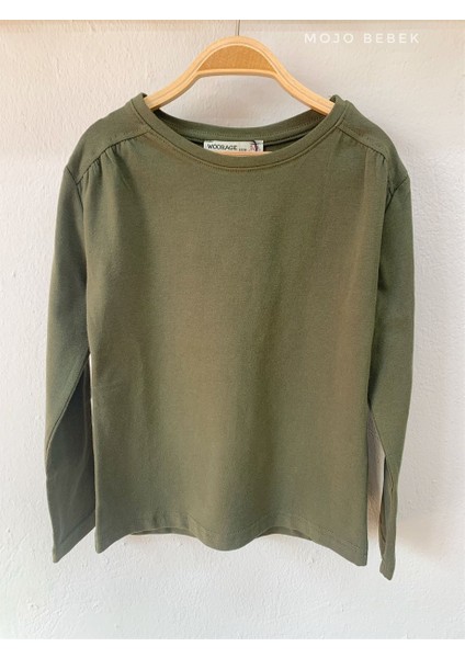 Kız Çocuk Basic Uzun Kol T-Shirt 9497 Haki