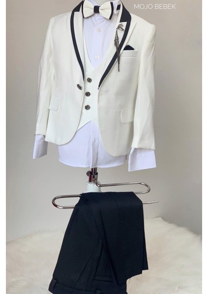 Erkek Çocuk Damatlık Klasik Set 20302 Krem