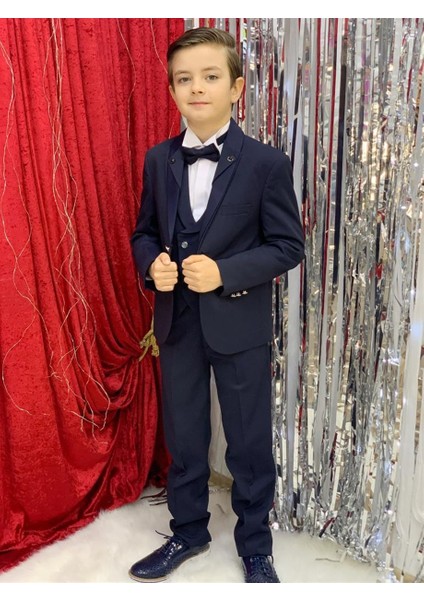 Erkek Çocuk Damatlık Klasik Takım Elbise 20304 Lacivert