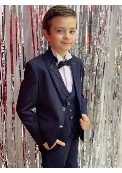 Erkek Çocuk Damatlık Klasik Takım Elbise 20304 Lacivert modelleri