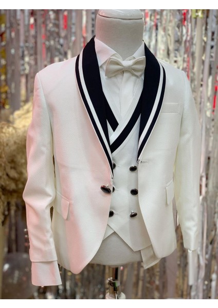 Erkek Çocuk 3-14 Yaş Damatlık Takım Elbise Set 20322 Beyaz