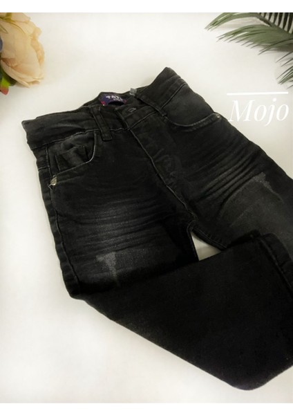 Erkek Çocuk Taşlanmış Slim Fit Kot Pantolon 2098 Siyah fiyatları