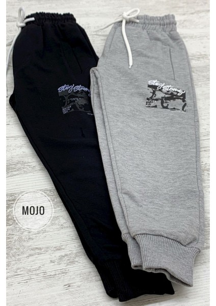 Mojo Erkek Çocuk Baskılı Lastikli Paça Eşofman Altı 2140 Siyah fırsatları